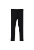 Schwarze Leggings aus elastischem Material, in einfarbigem Design mit passgenauer Form, breitem elastischem Bund und kleinem Logodetail.