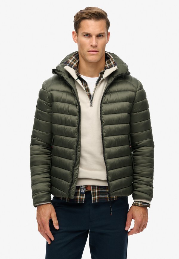 Superdry & Co HOODED FUJI PADDED - Winter jacket - army khaki