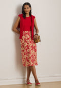 Lauren Ralph Lauren FLORAL CREPE MIDI SKIRT