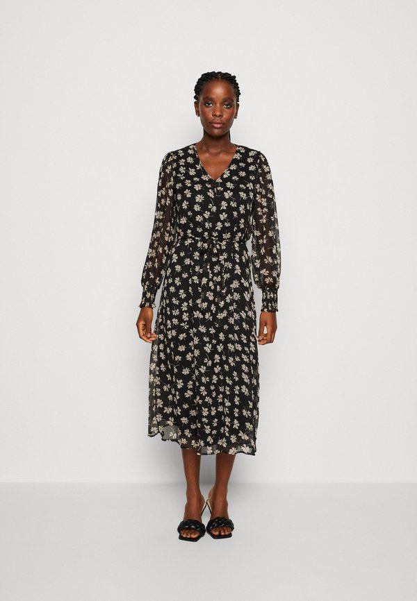 Vero Moda VMPICA V NECK DRESS - Day dress - black/pica