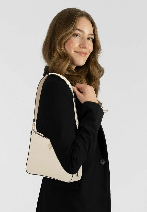 Guess DARYNA II TOP ZIP SHOULDER BAG - Handbag - bone