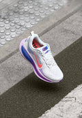 Nike Performance VOMERO 18 - Road running shoes - white/hot lava/violet mist/sapphire/bright violet/black
