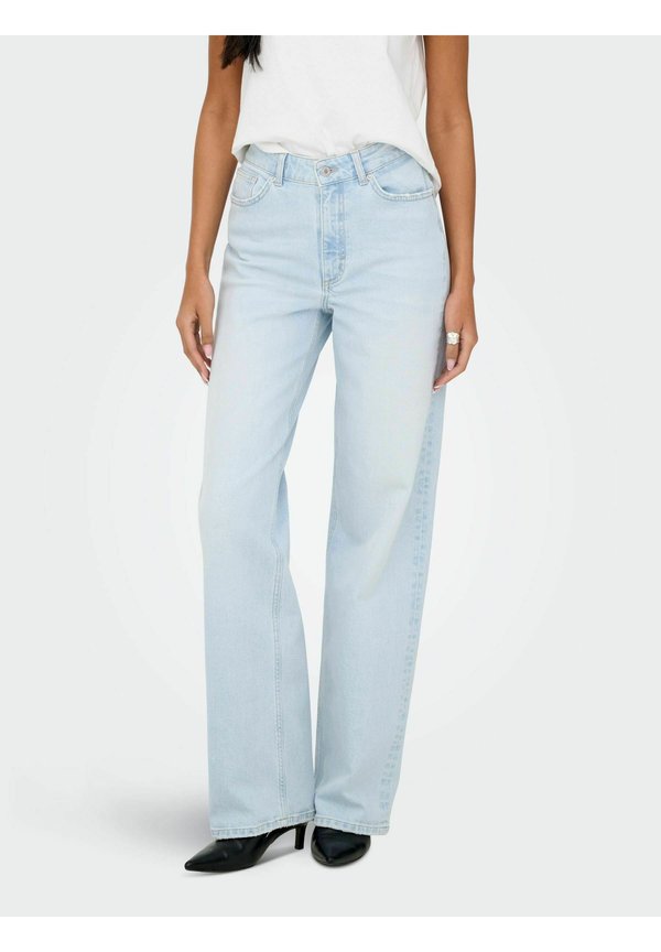 ONLY Wide-fit ONLJUICY High waist Wide Leg Fit - Flared Jeans - light blue bleached denim