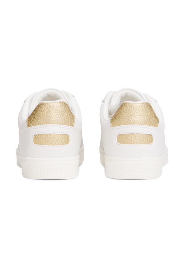 Tommy Hilfiger METALLIC HEEL LEATHER CUPSOLE TRAINERS