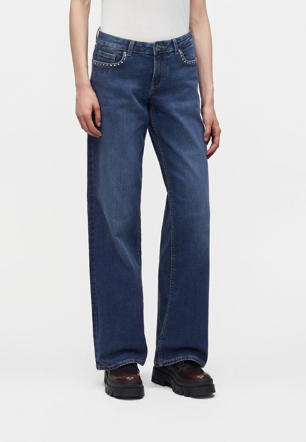 ONLY ONLJUDY - Wide Leg - dark blue denim