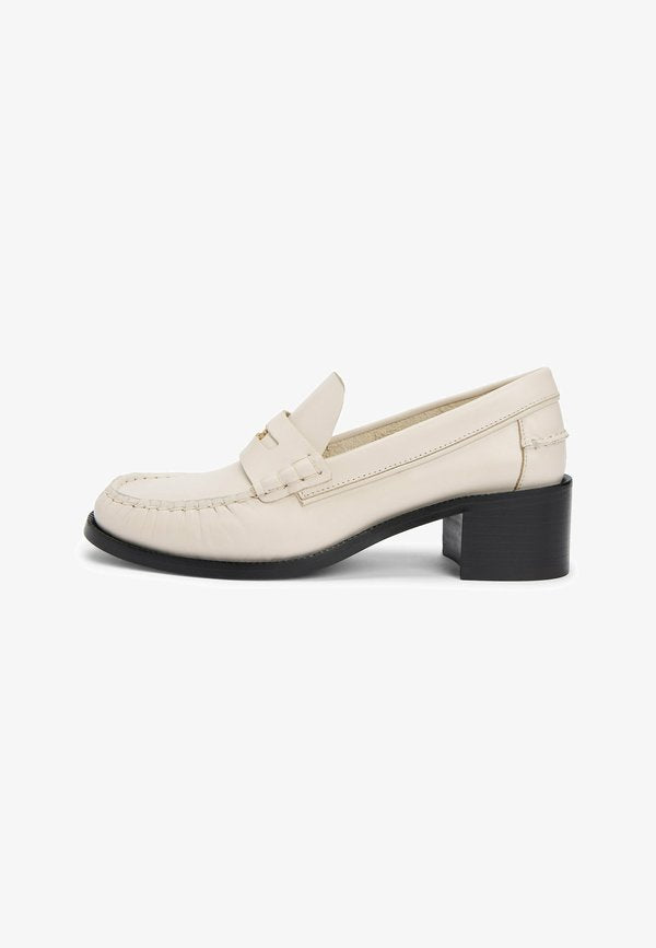 Tommy Hilfiger BLOCK HEEL PENNY - Slip-ons - soft cream