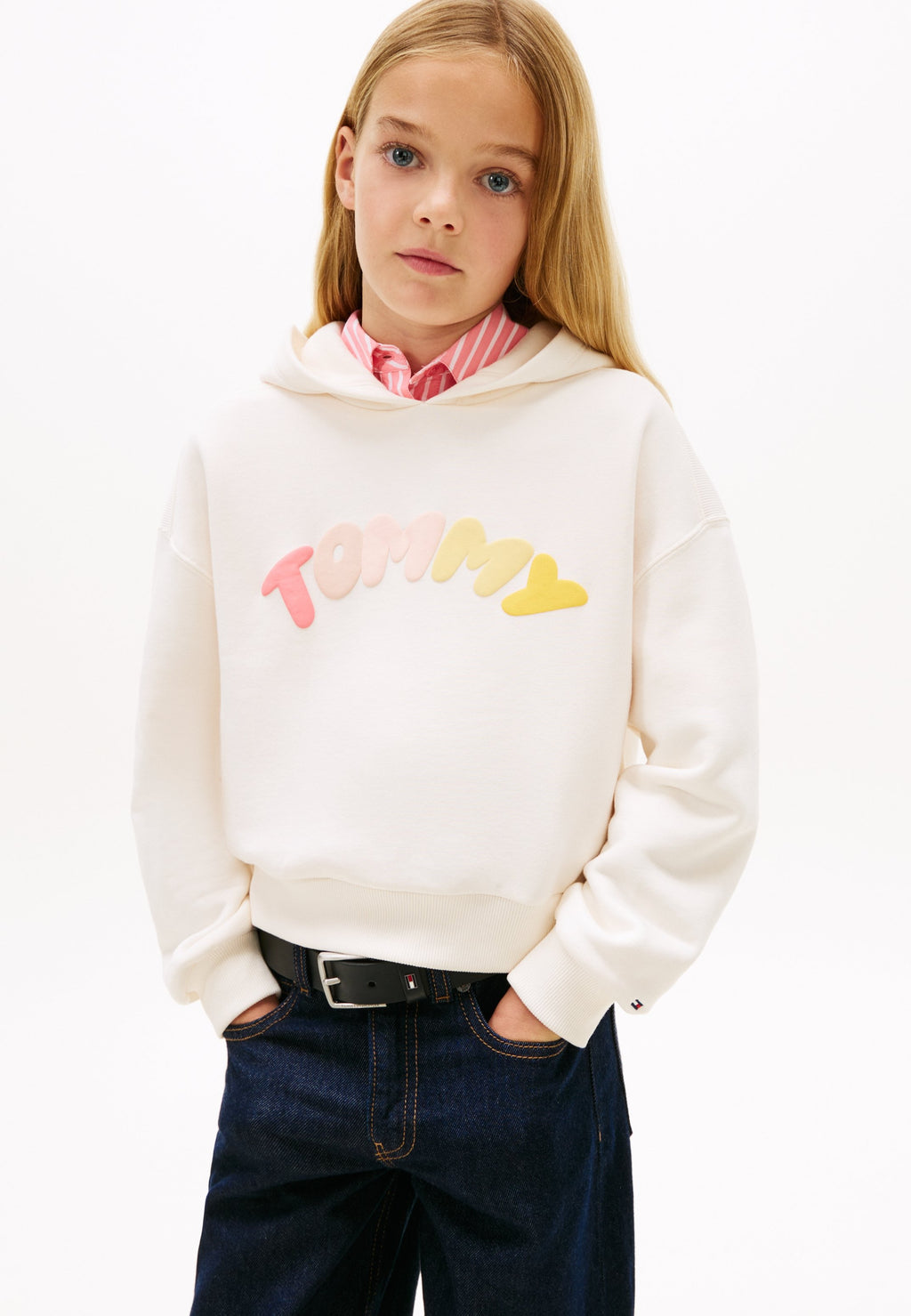 TEXTURED LOGO RELAXED HOODY Media 3