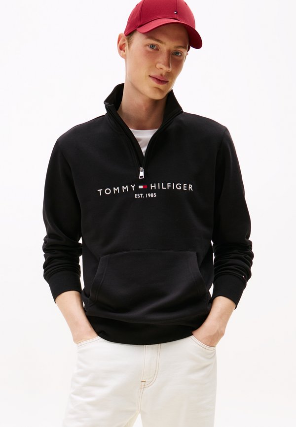 Tommy Hilfiger LOGO MOCKNECK - Sweatshirt - black