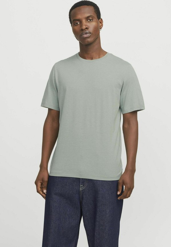 Jack & Jones JJEORGANIC MELANGE TEE SS O-NECK NOOS - Basic T-shirt - iceberg green