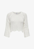 ONLY ONLNOLA LIFE 3/4 PULLOVER NOOS - Jumper - cloud dancer