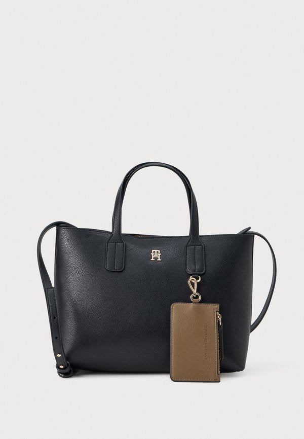 Tommy Hilfiger HILFIGER ICON TH MONOGRAM TOTE BAG - Handbag - black