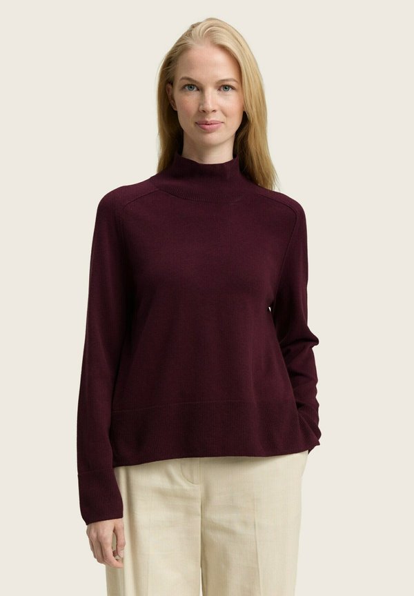 TOM TAILOR Jumper - dark red mélange