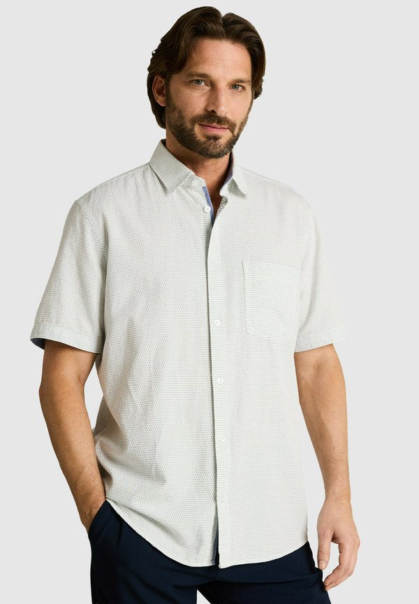 TOM TAILOR Shirt - gardenia white dot structure