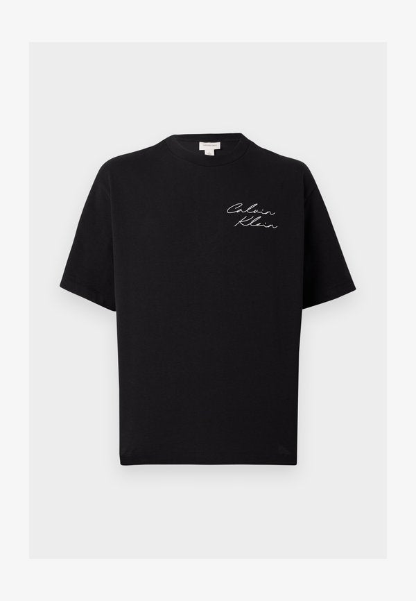 Calvin Klein Jeans 16S APRIL GRAPHIC SEASONAL FASHI UNISEX - Print T-shirt - black
