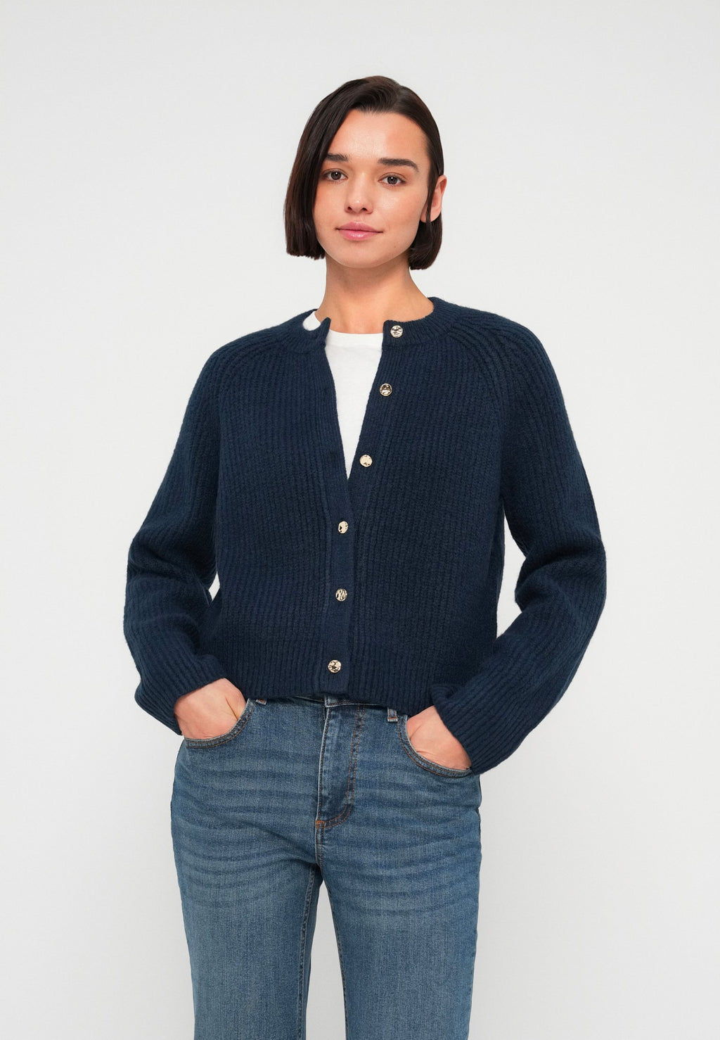 Abercrombie & Fitch CREW CARDI SOLID