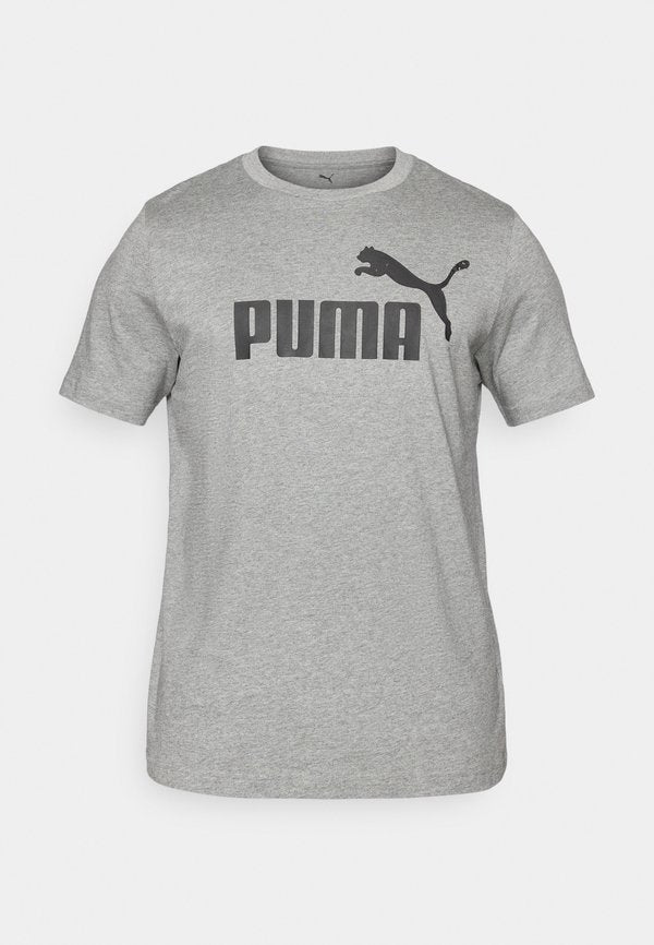 Puma LOGO TEE - Print T-shirt - medium gray heather