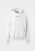 Grauer Hoodie mit einer Fronttasche, gerippten Bündchen und Saum. Mit dem Aufdruck "STUDIO EDITION" in Schwarz über der Tasche. Weiches, strukturiertes Material.