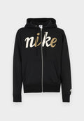 Nike Sportswear CLUB HOOD - Zip-up sweatshirt - black/sail