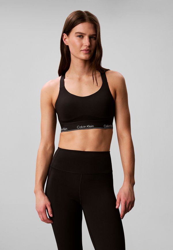 Calvin Klein Performance CALVIN KLEIN PERFORMANCE HIGH SUPPORT SPORTS BRA - High support sports bra - black beauty