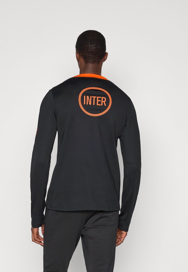Nike Performance INTER - Long sleeved top - black/thunder blue/safety orange