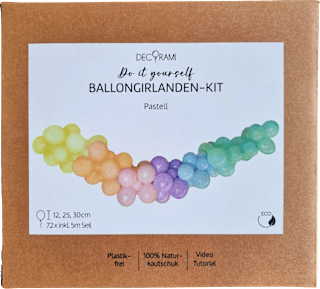 Ballongirlande DIY, Pastellfarben DECORAMI