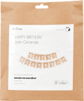 Girlande "Happy Birthday", Jute DECORAMI