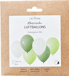 Luftballons Klassisch, Eukalyptus-Mix DECORAMI