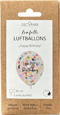 Luftballons Konfetti "Happy Birthday" DECORAMI