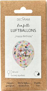 Luftballons Konfetti "Happy Birthday" DECORAMI
