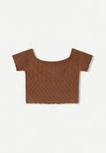 Bershka RUSTIC SHORT SLEEVE BARDOT