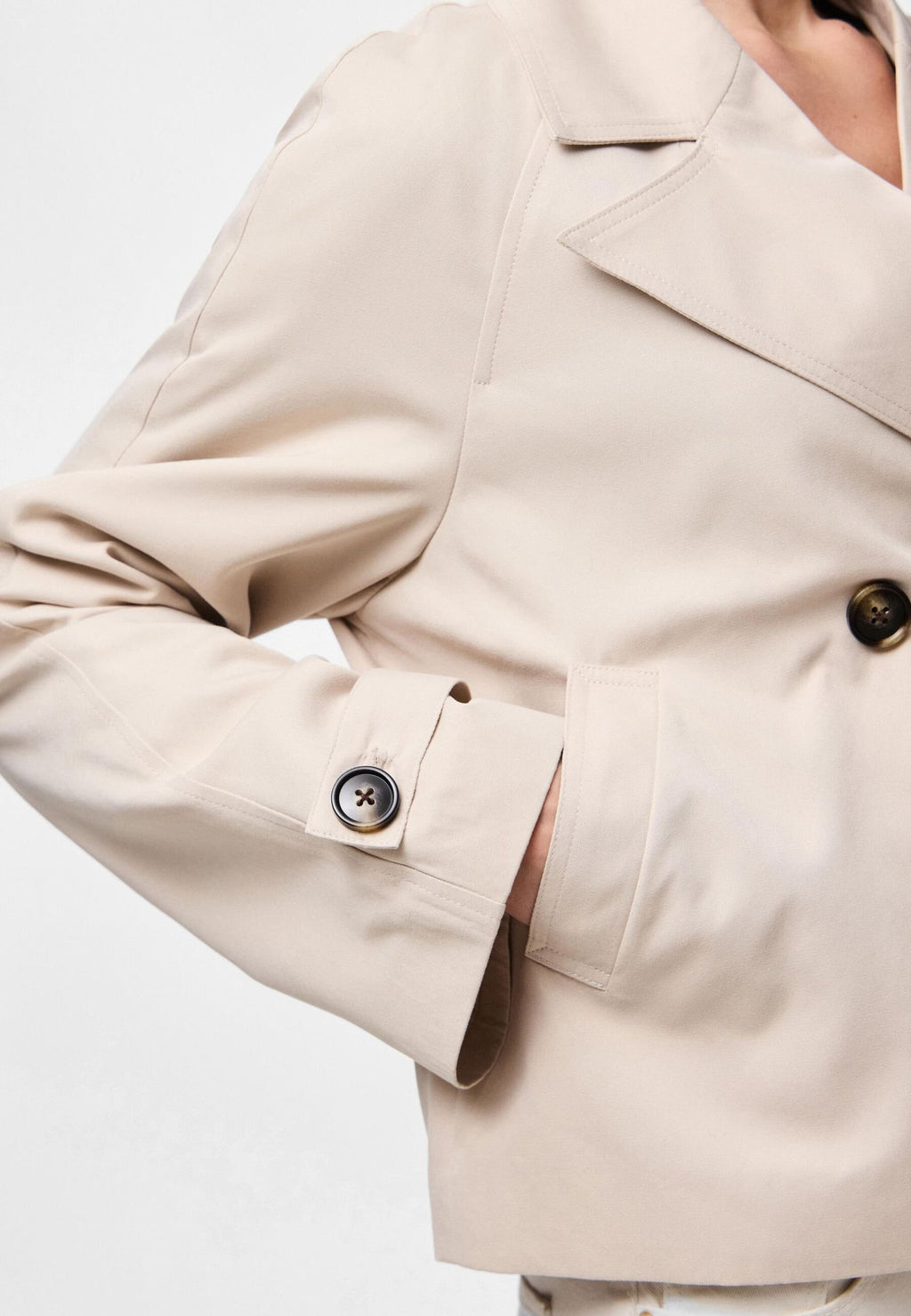 Pieces PCSCARLETT LS SHORT TRENCHCOAT NOOS BC