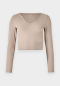 Hollister Co. Ribbbed Seamless Fabric Notch-Neck Top