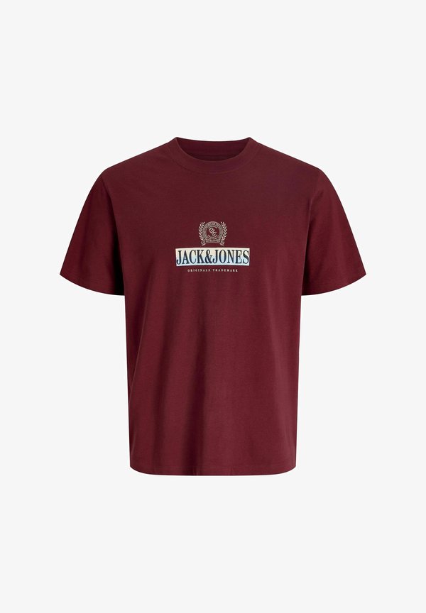 Jack & Jones T-SHIRT PLUS SIZE LOGO T-SHIRT - Print T-shirt - chocolate truffle
