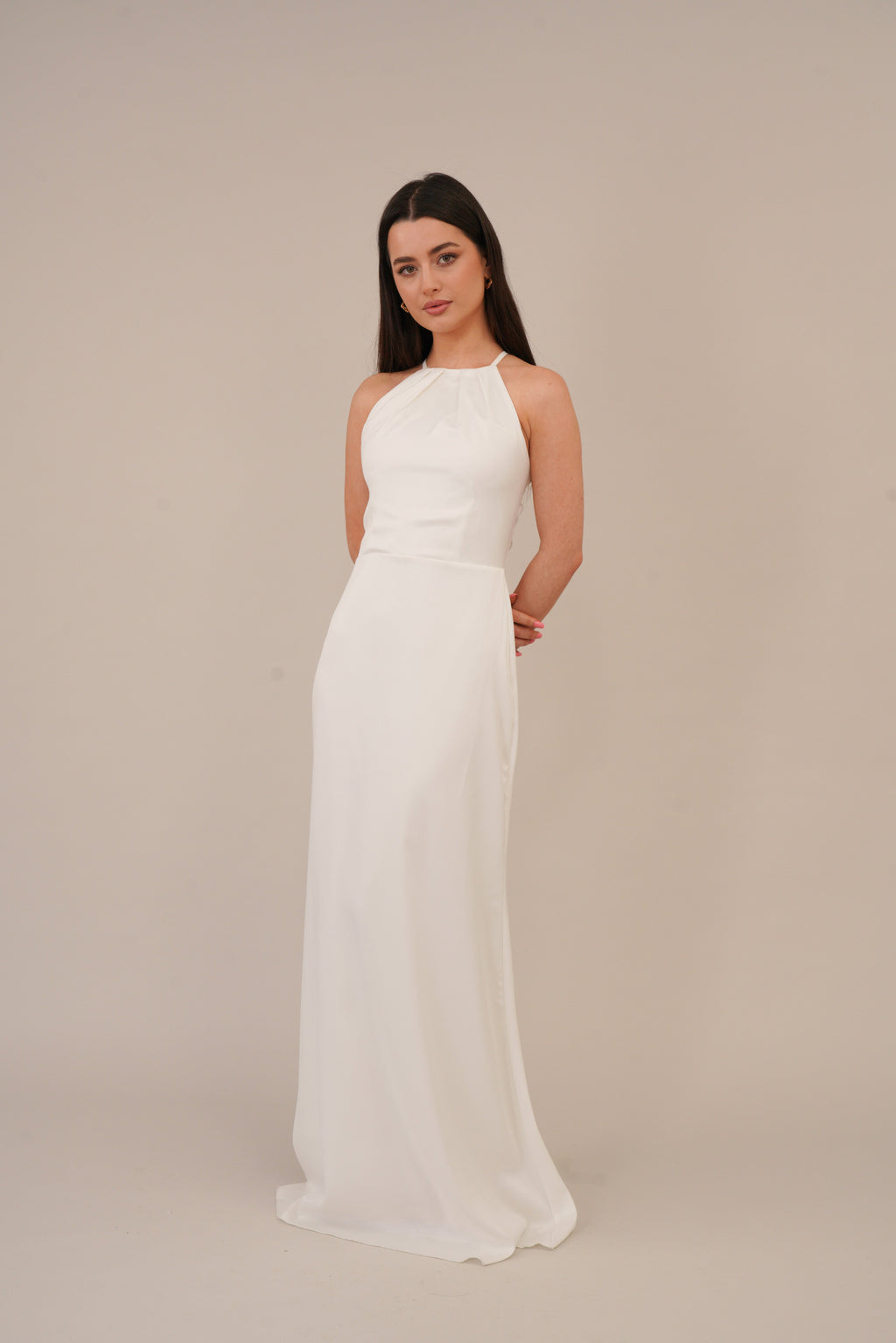 WAL G PETITE AMELIA BACK DETAIL MAXI DRESS