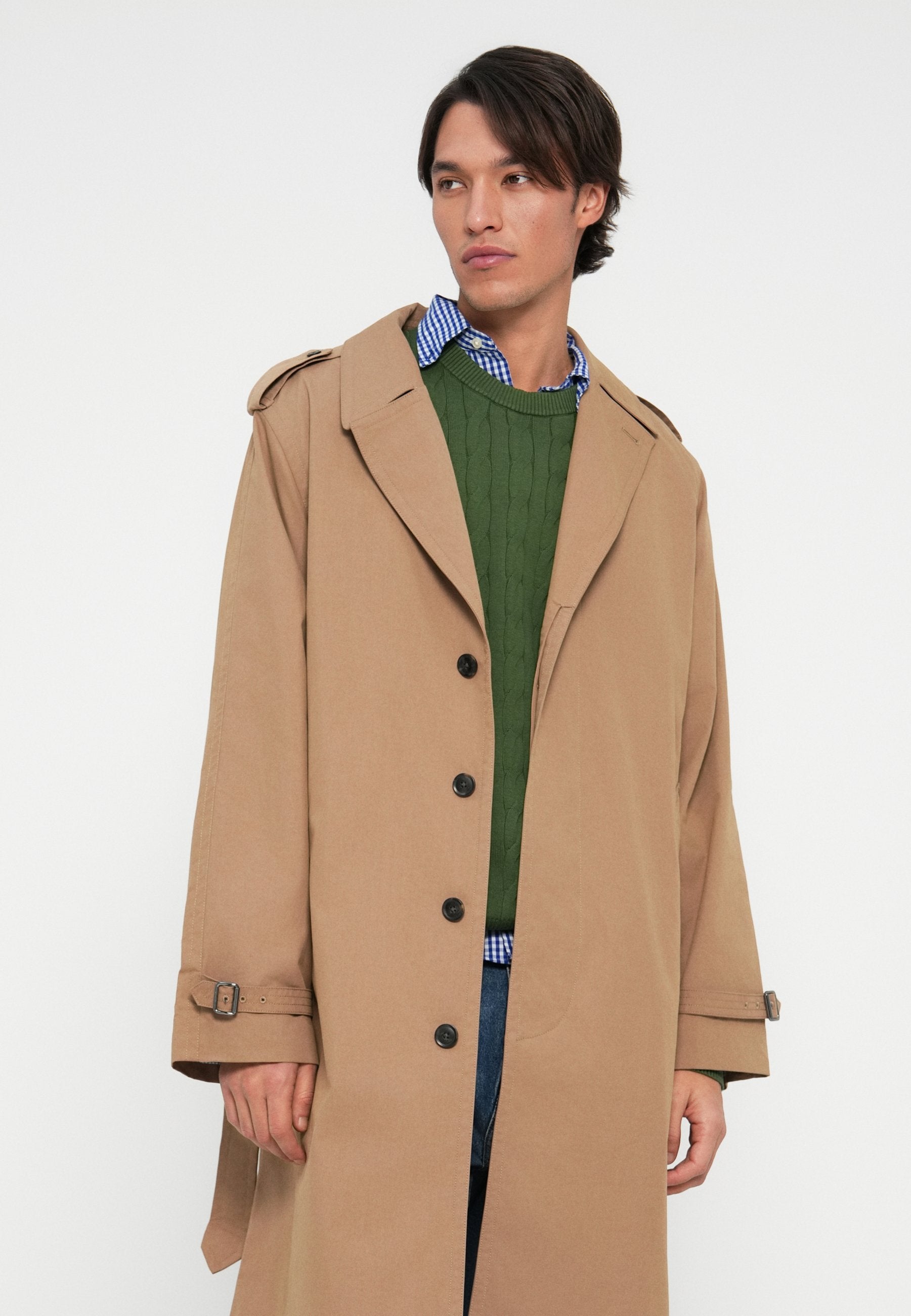 SMART CASUAL CRINKLE RELAXED TRENCH COAT Media 5