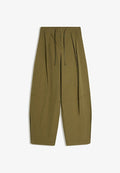 Bershka PLEATED TECHNICAL - Trousers - khaki