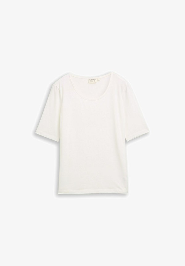 TOM TAILOR TOM TAILOR T-SHIRT BASIC T-SHIRT MIT RUNDHALSAUSSCHNITT - Basic T-shirt - whisper white