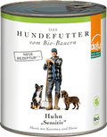 Nassfutter Hund mit Bio Huhn, Karotten & Hirse, sensitiv Defu