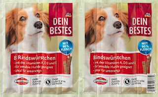 Hundeleckerli Rindswürstchen (8 Stück) Dein Bestes