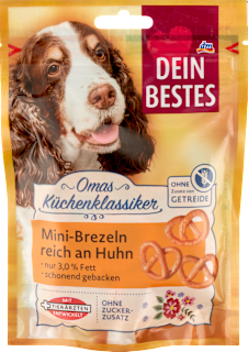 Hundeleckerlie Mini-Brezeln reich an Huhn, Omas Küchenklassiker Dein Bestes