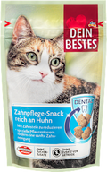 Katzenleckerli Dental Knabbertaschen mit Huhn Dein Bestes
