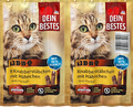 Katzenleckerli, Knabberstäbchen mit Hähnchen, BBQ (8 Stück) Dein Bestes