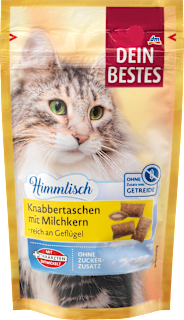 Katzenleckerli, Knabbertaschen mit Milchkern, Himmlisch Dein Bestes