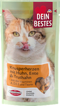 Katzenleckerli, Knusperherzen mit Huhn, Ente & Truthahn Dein Bestes