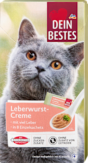 Katzenleckerli Leberwurstcreme (8x10 g) Dein Bestes