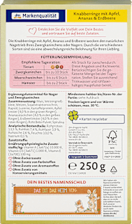 Nagersnack Knabberringe mit Apfel, Ananas & Erdbeere Dein Bestes
