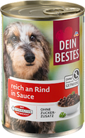 Nassfutter Hund reich an Rind in Sauce Dein Bestes