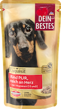 Nassfutter Hund Rind pur, reich an Herz, Exquisit Dein Bestes