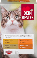 Nassfutter Katze Geflügel in Sauce, Multipack (12x100 g) Dein Bestes