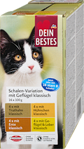 Nassfutter Katze Geflügel Variationen, Multipack (16x100 g) Dein Bestes